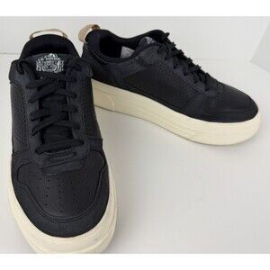 Le Tigre Midtown Lo Women's Leather Fashion Sneaker, Black/White, US 9M